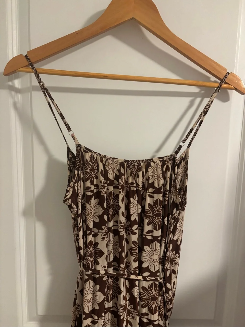 J. CREW Caspia Maxi Dress Floral Crepe de Chine Brown Size S